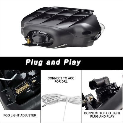 LED Fog Lights with Daytime Running Lamps Compatible with 2003-2007 Chevrolet Avalanche Silverado 1500/2500/3500 Classic