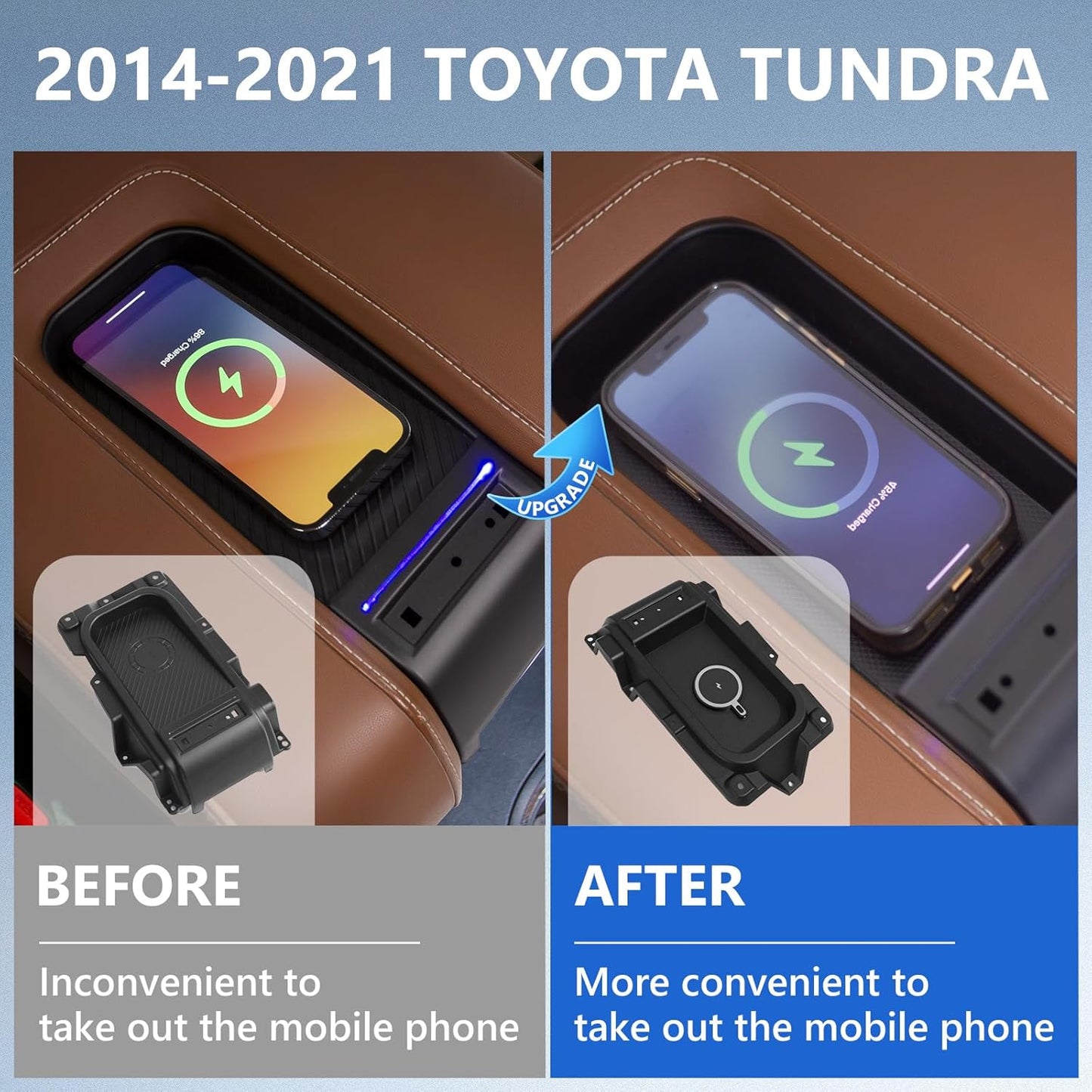 Wireless Charger Compatible with 2014-2021 Toyota Tundra
