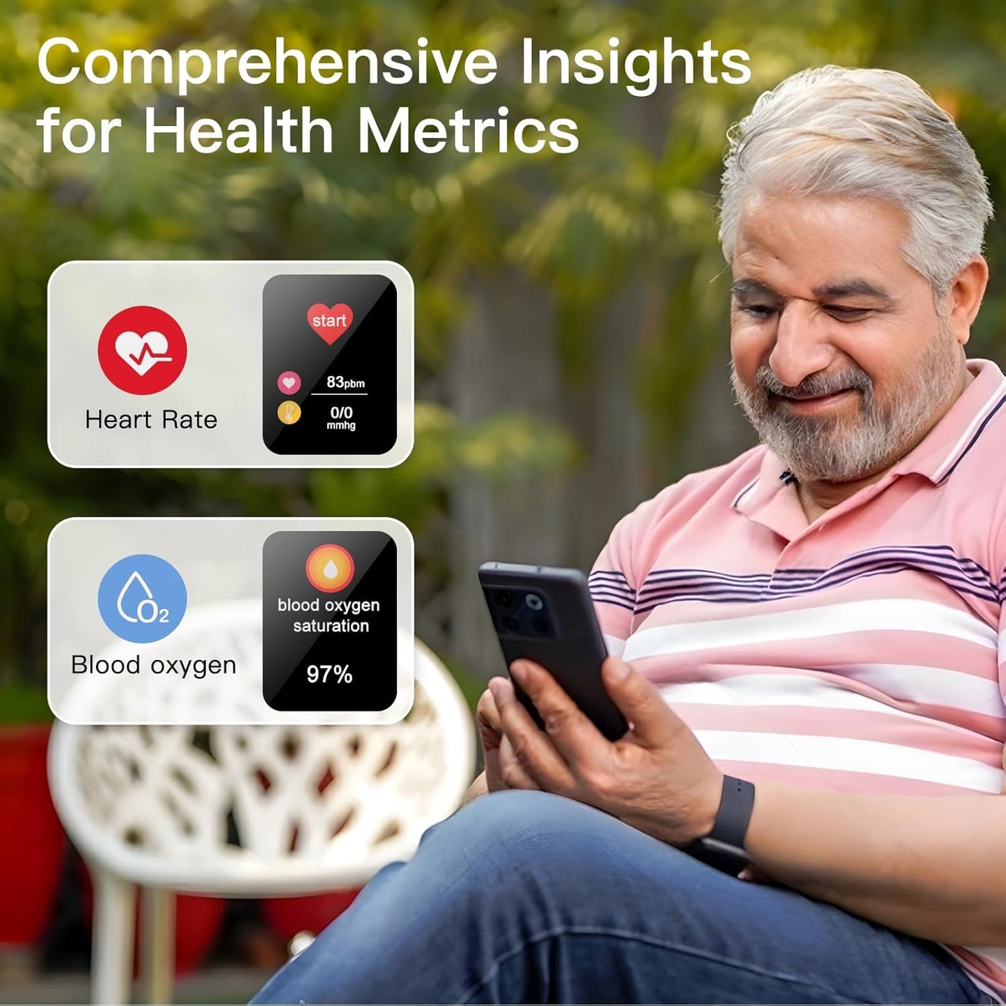 Senior GPS Smartwatch with Fall Detection