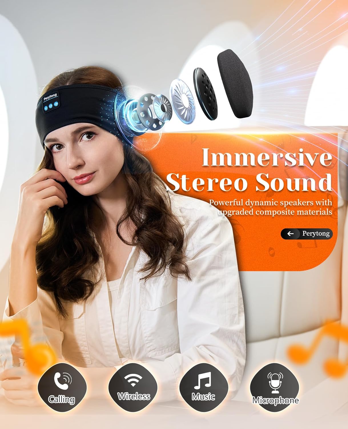 Noise-Canceling Sleep Headband Headphones