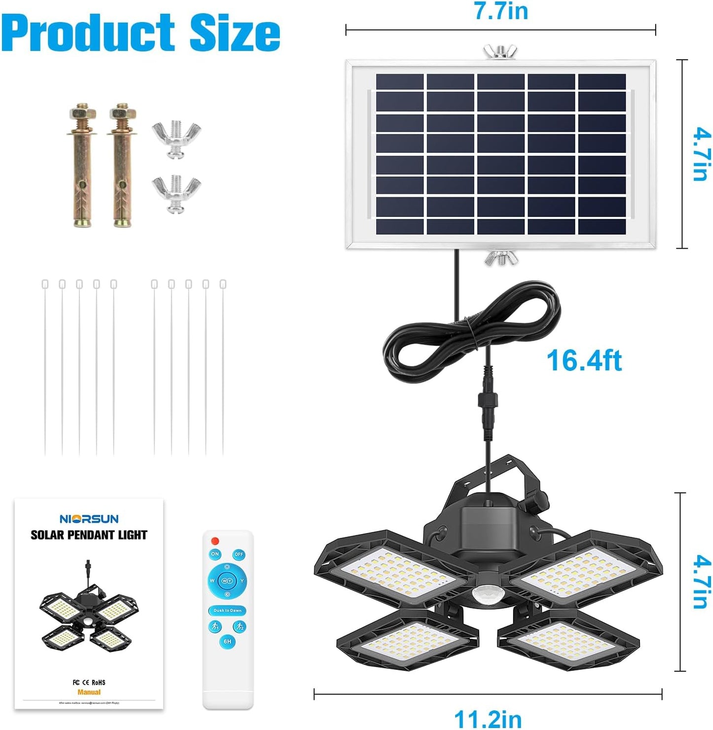 1500LM Solar Shed Light