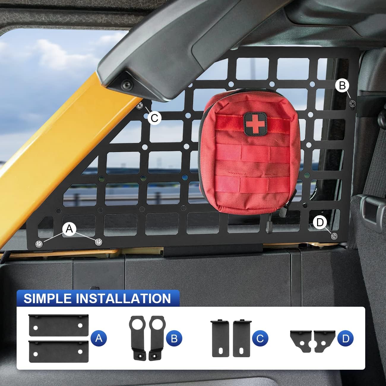 Rear Window Molle Panels Storage Panel System Ford Bronco 2021-2024