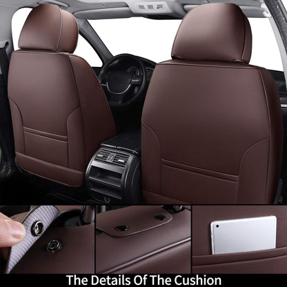 Waterproof Nappa Leather Carseat Cover Universal Fit for Most Cars
