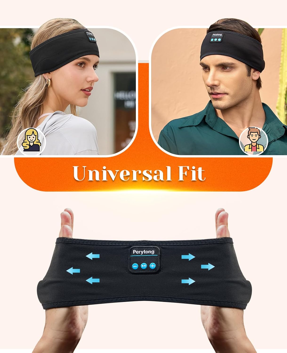 Noise-Canceling Sleep Headband Headphones