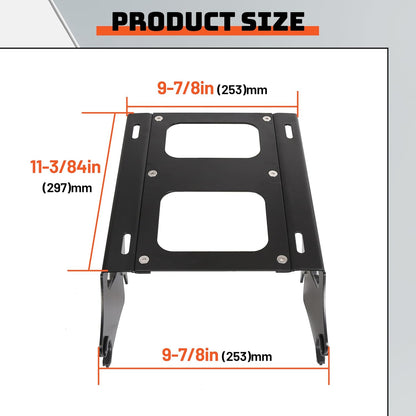 Two Up Tour Pack Mount Rack Bracket For Harley Touring Road King Glide