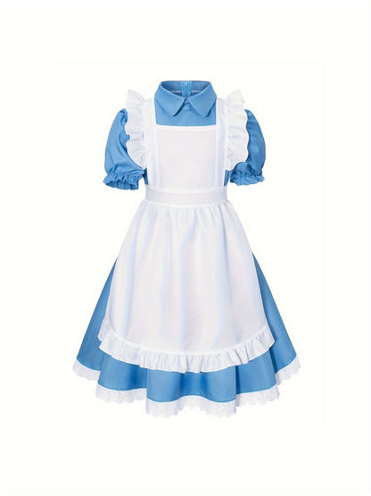 Girls Classic Puff Sleeve Halloween Costume Dress Set | Mini