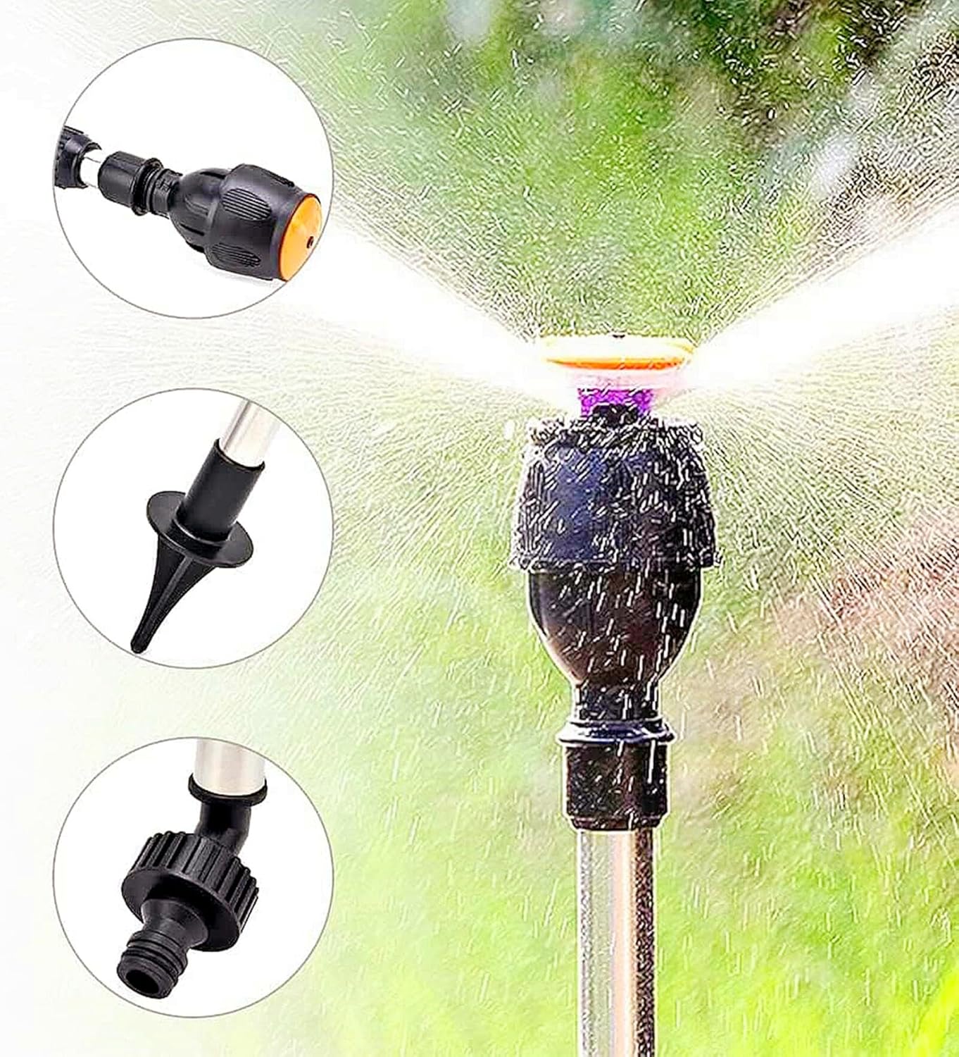 360° Rotating Garden Sprinkler with Tripod Stand