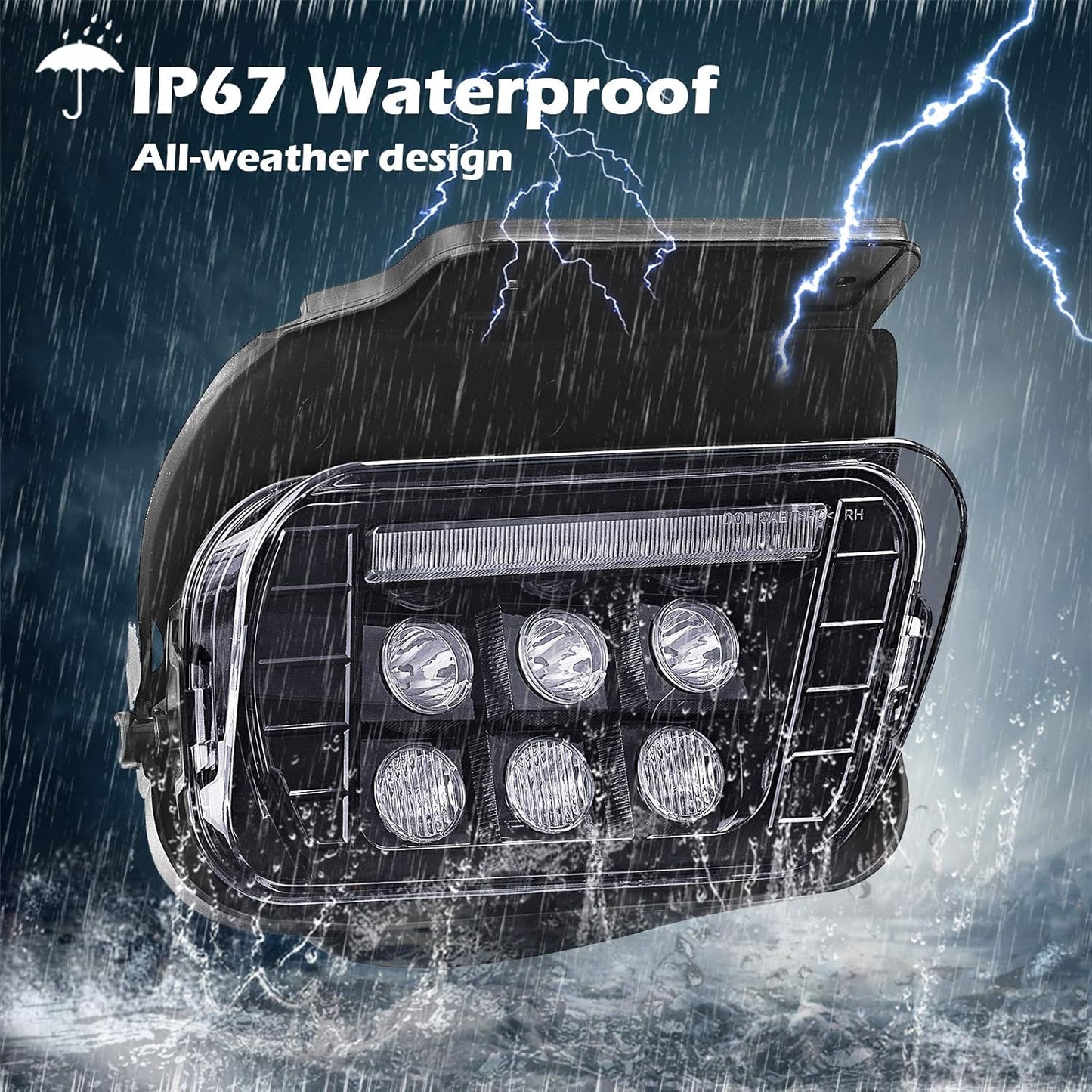 LED Fog Lights with Daytime Running Lamps Compatible with 2003-2007 Chevrolet Avalanche Silverado 1500/2500/3500 Classic