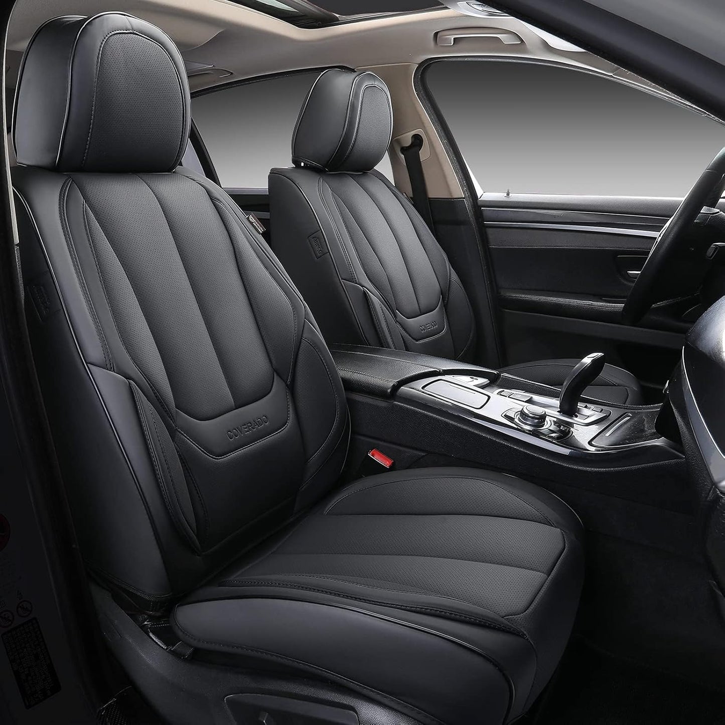 Waterproof Nappa Leather Carseat Cover Universal Fit for Most Cars