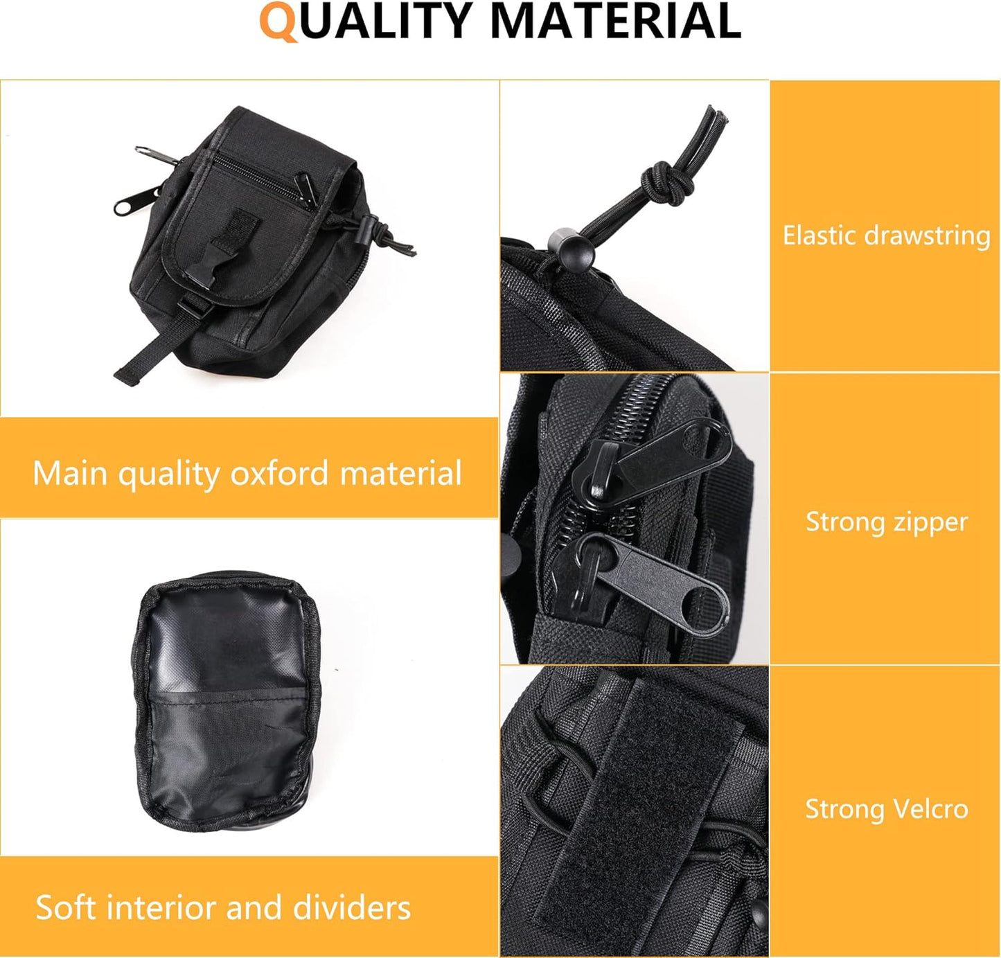 7Pcs Black Tailgate Storage Bag for 2021-2025 Ford Bronco 2/4 Door