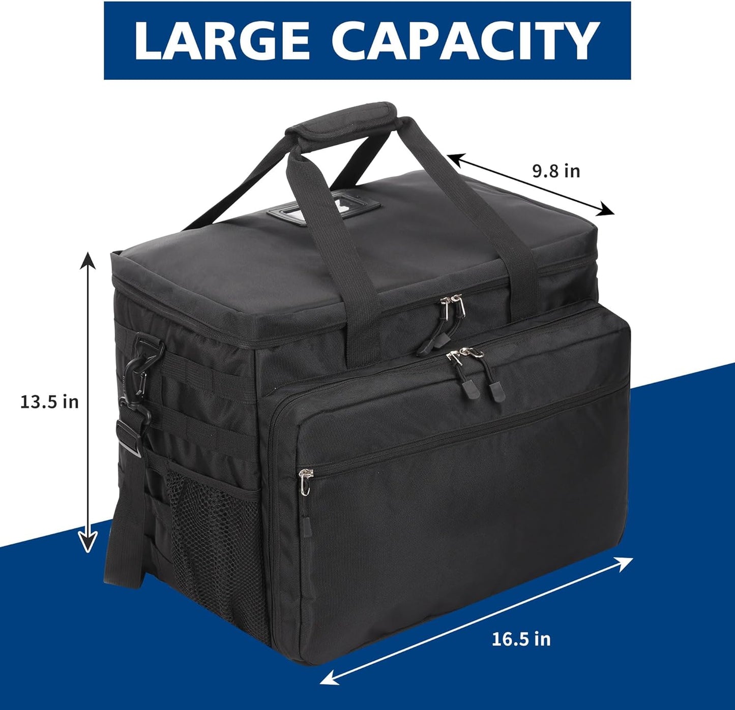 Black Patrol Bag Law Enforcement Gear for Car Front Seat Organizer