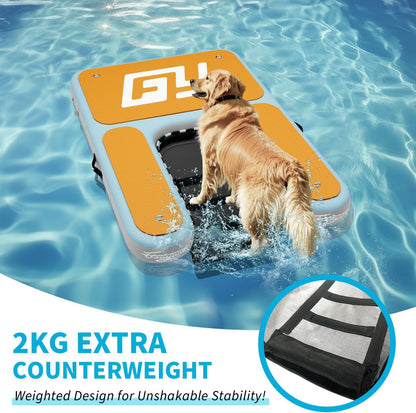 Inflatable Dog Water Ramp 60x40 in