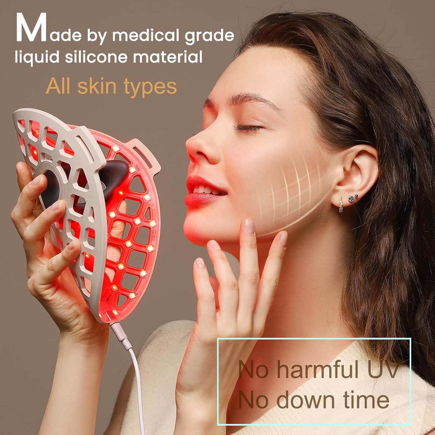 Beauty LED Therapy Mask – Red, Blue & Infrared Skincare Light