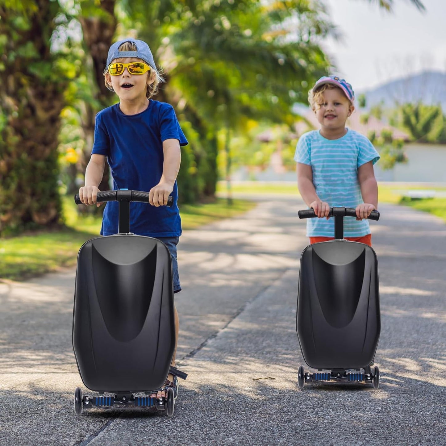 Scooter Suitcase - Rolling Luggage with Built-in Skateboard