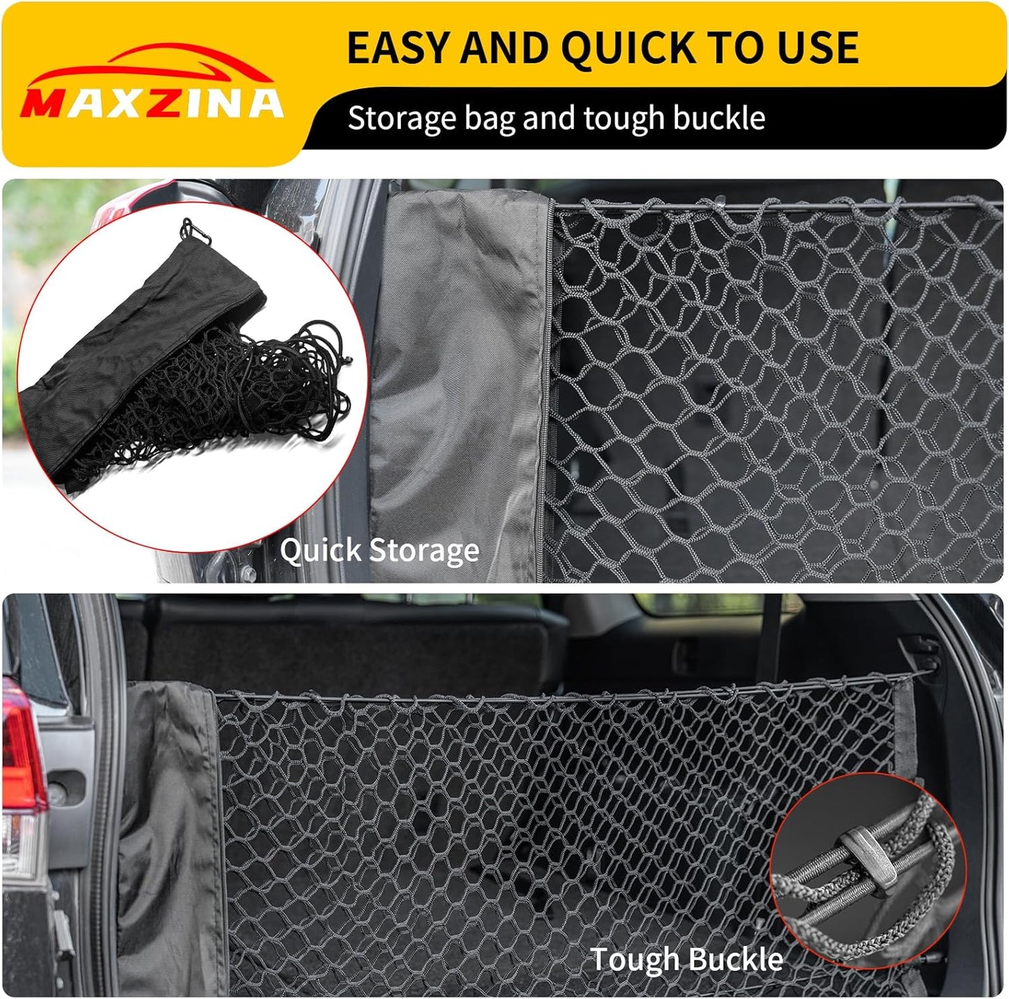 Double Layer Cargo Net Compatible with 2015-2025 Chevy Tahoe