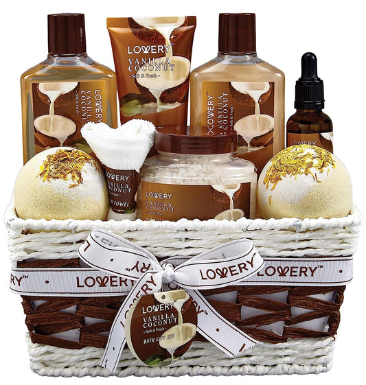 Bath and Body Gift Box Basket For Women And Men - Home Spa Set Luxurious Bath