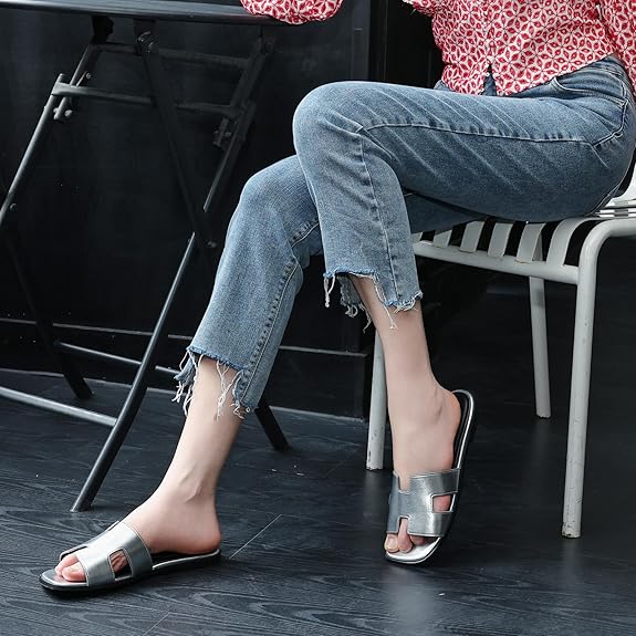 Flat Sandals with Cut Out Strap : Dressy Classic H-Band Flats Sandals