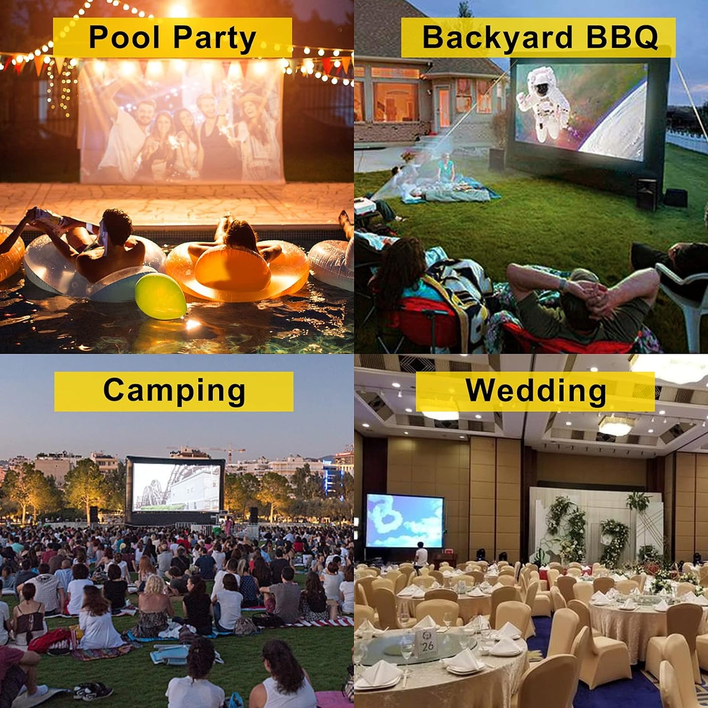 Inflatable Movie 24FT: Screen Projection Outdoor Theater Movie Screen Rental