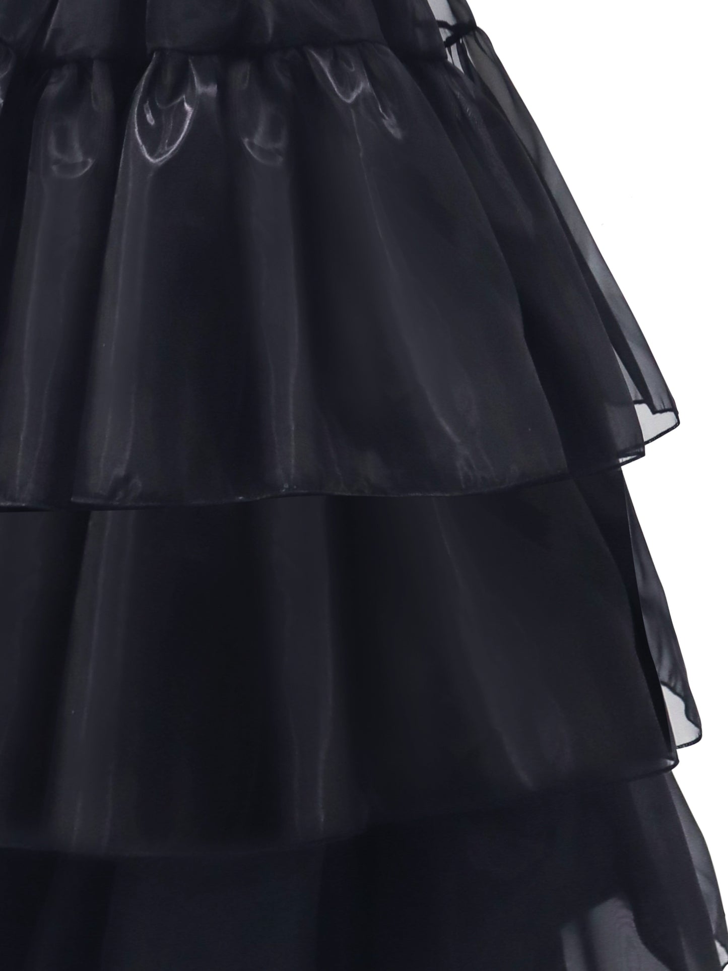 Women’s Gothic Ruffle Halloween Movie Costume Dress | Layered Midi Set