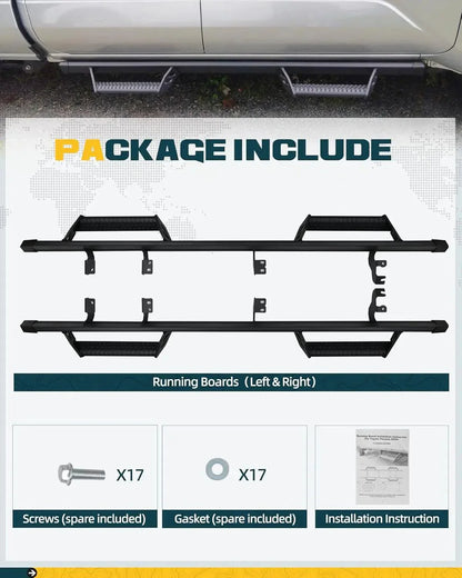 TRUMGETA 600 lbs Drop Down Running Boards for 2024 2025 Toyota Tacoma Double Cab & Hybrid