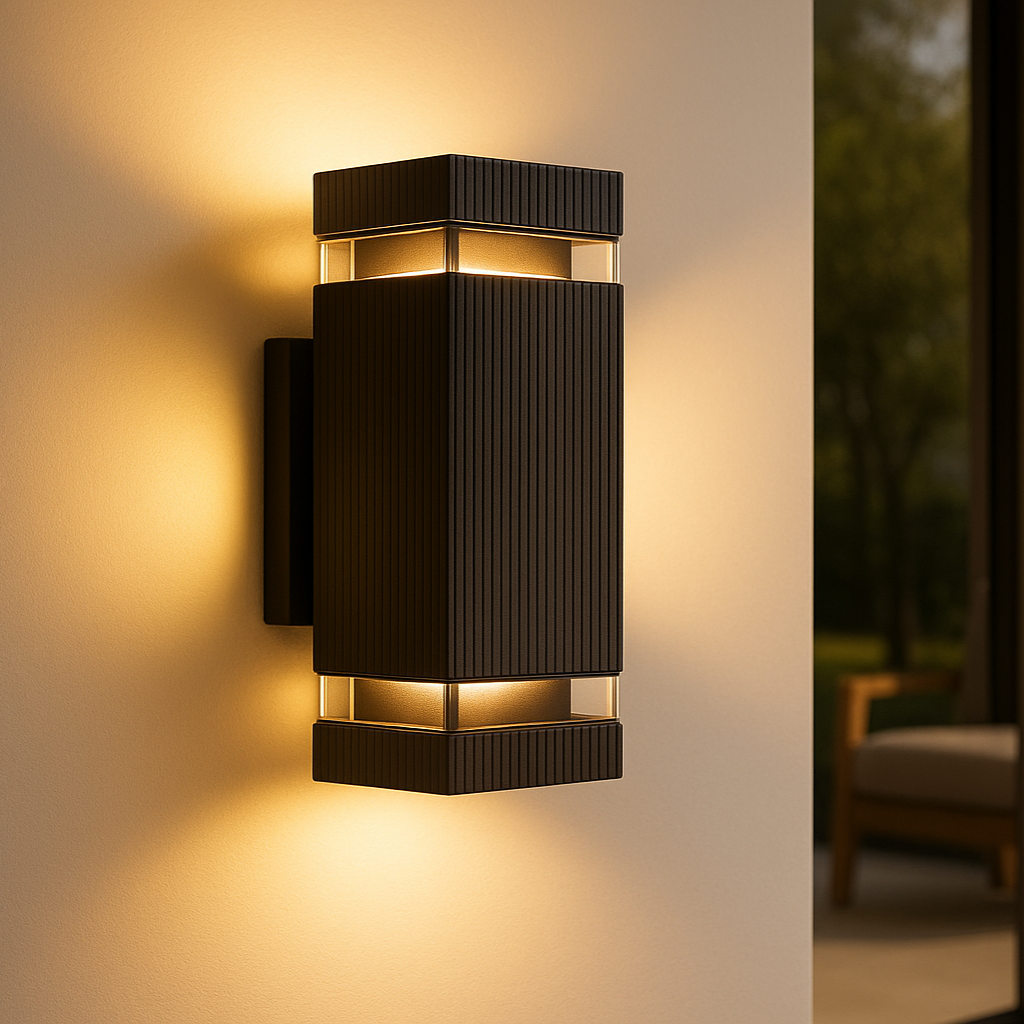 Lumora – Moderne up & down buitenlamp zwart – IP65 waterdicht GU10