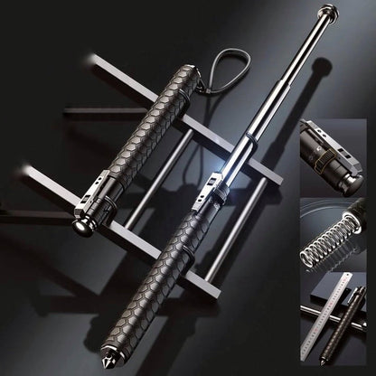 Self-Defense Trekking Pole – Automatic Hiking Stick with Ergonomic Grip for Outdoor Safety