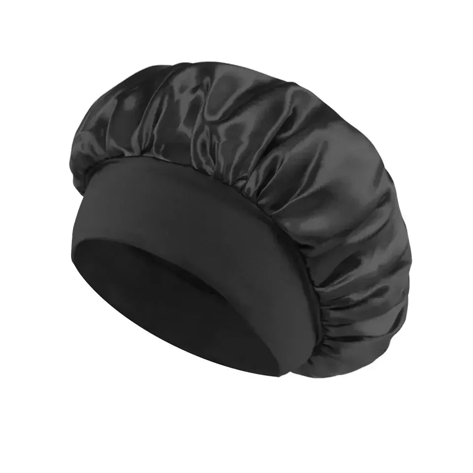 Satin Hair Bonnet (4-Pack) for Sleeping – Breathable, Secure Fit for All Hair Types
