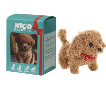 Interactive Robot Puppy Toy – Walks, Barks & Wags Tail, Plush Electronic Dog