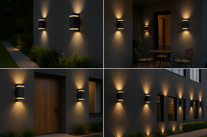 Lumora – Moderne up & down buitenlamp zwart – IP65 waterdicht GU10