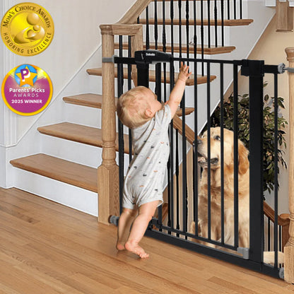 PressGuard C5 | Expandable Pressure Mounted No Drilling Baby Gate for Stairs
