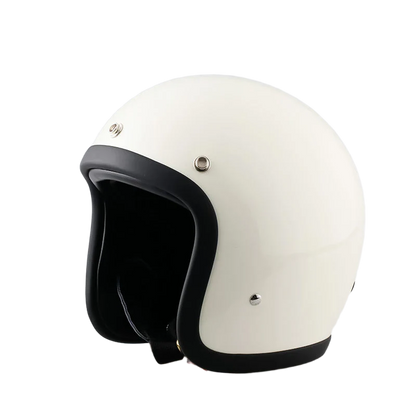 RetroRider Vintage 3/4 Open Face Motorcycle Helmet - Low Profile, DOT & ECE Certified