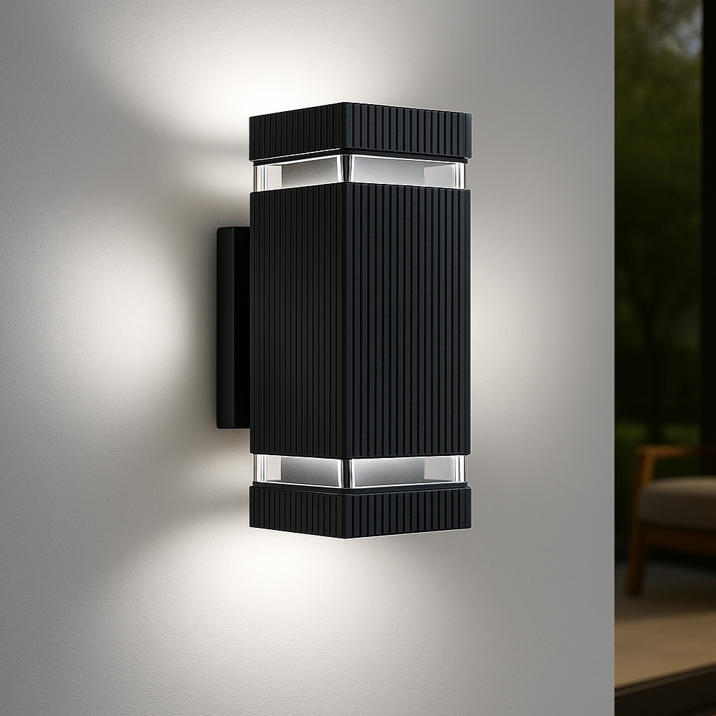 Lumora – Moderne up & down buitenlamp zwart – IP65 waterdicht GU10