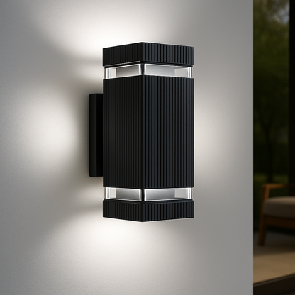 Lumora – Moderne up & down buitenlamp zwart – IP65 waterdicht GU10