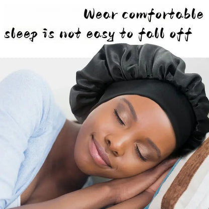 Satin Hair Bonnet (4-Pack) for Sleeping – Breathable, Secure Fit for All Hair Types