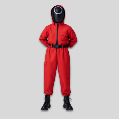 Kids Game Costume Scary Jumpsuit - Cosplay Mask Guard