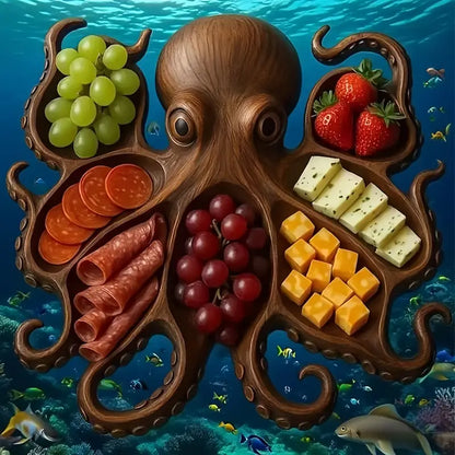 OctoBoard™ - Rustic Octopus Charcuterie Platter