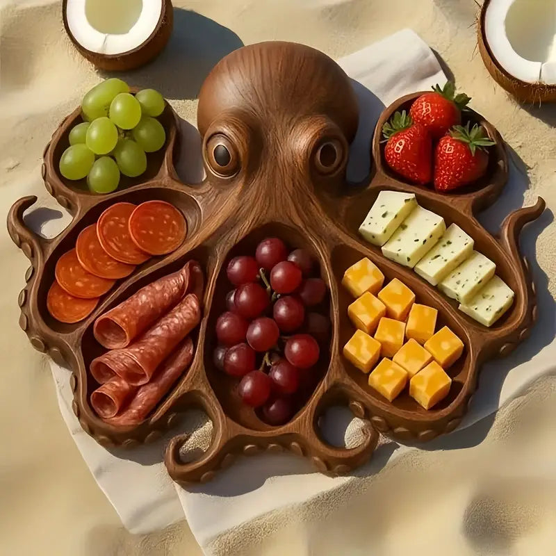 OctoBoard™ - Rustic Octopus Charcuterie Platter