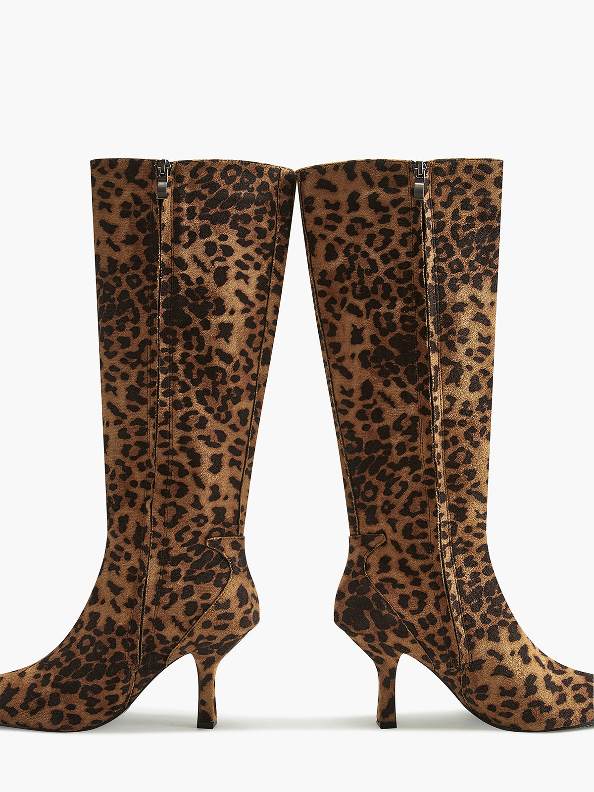 Leopard Print Knee High Boots for Women