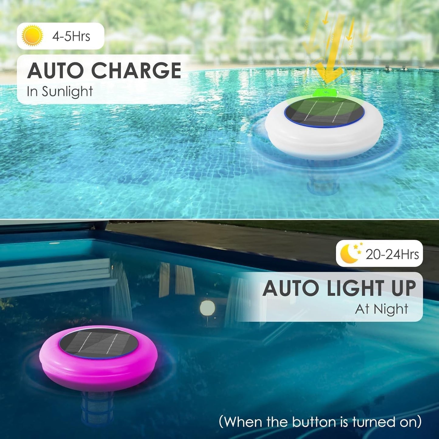 2-in-1 Solar Pool Ionizer with LED Light