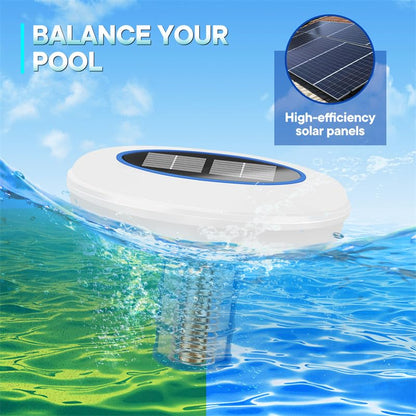 2-in-1 Solar Pool Ionizer with LED Light