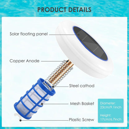 2-in-1 Solar Pool Ionizer with LED Light