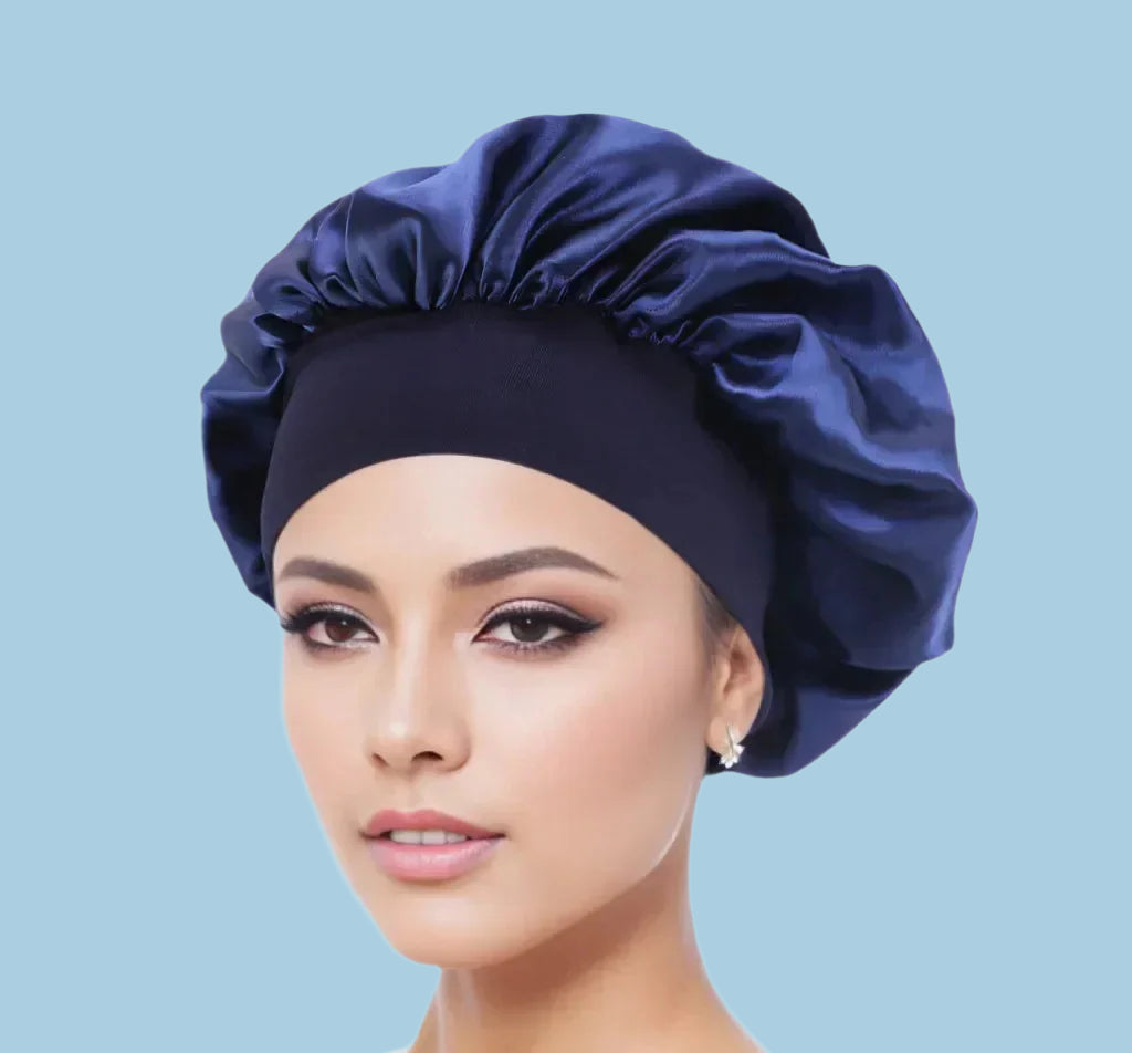 Satin Hair Bonnet (4-Pack) for Sleeping – Breathable, Secure Fit for All Hair Types