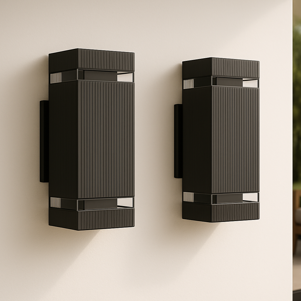 Lumora – Moderne up & down buitenlamp zwart – IP65 waterdicht GU10