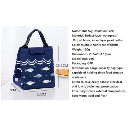 Thermal Insulated Lunch Bag - Large Capacity for Kids & Adults