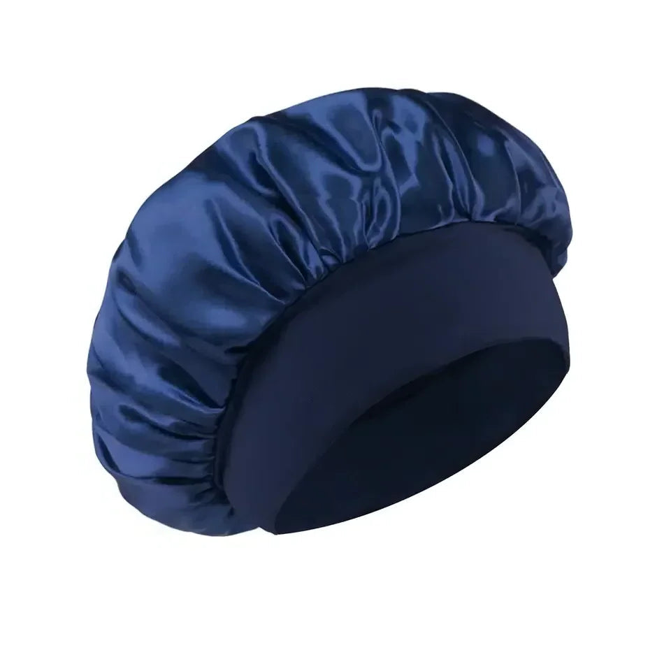 Satin Hair Bonnet (4-Pack) for Sleeping – Breathable, Secure Fit for All Hair Types