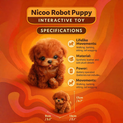 Nicoo Robot Puppy Interactive Toy Realistic Lifelike Dog for Kids