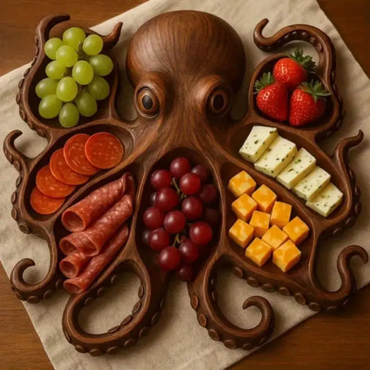 OctoBoard™ - Rustic Octopus Charcuterie Platter