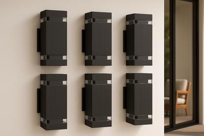 Lumora – Moderne up & down buitenlamp zwart – IP65 waterdicht GU10