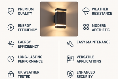 Lumora – Moderne up & down buitenlamp zwart – IP65 waterdicht GU10