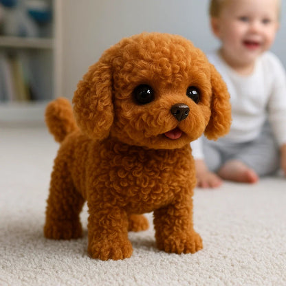 Realistic Interactive Plush Puppy Toy - Eco-Friendly, Soft PU Material, Engaging Companion for All Ages